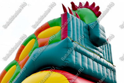 Батут-горка "Дракон 2" без шипов, 10*5*8 м