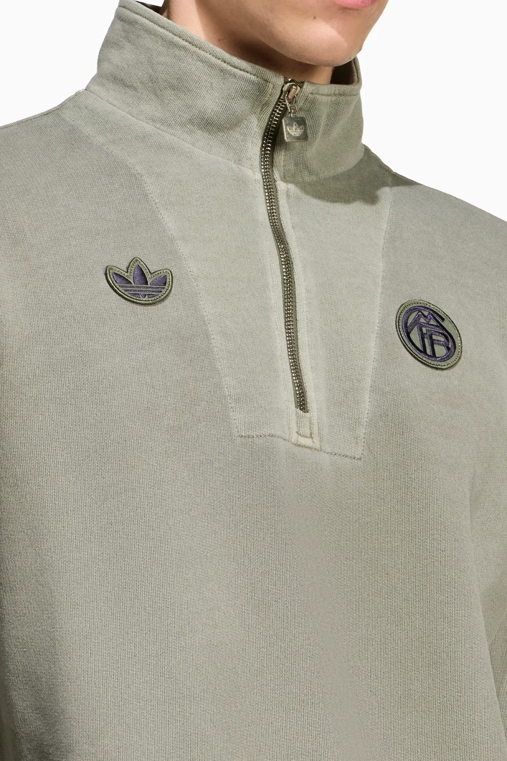 Кофта adidas FC Bayern 25/26 Terrace Icons Half-Zip - зеленый