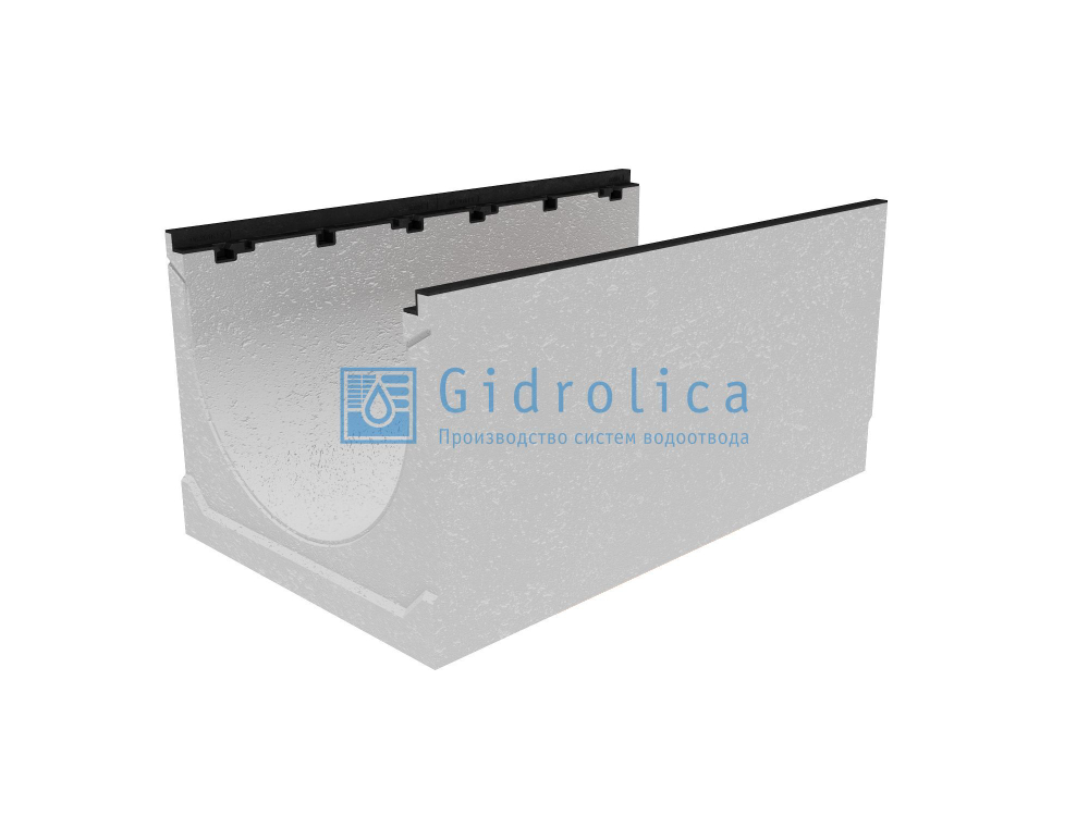 Лоток водоотводный бетонный коробчатый (СО-500мм), с чугунной насадкой КU 100.60,3 (50).65(56) - BGZ-S, № 40-0