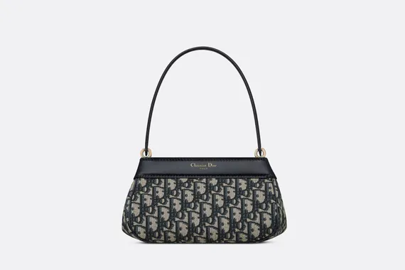 Сумка Dior Key, модель маленького формата темно-синий