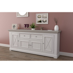 Комод «Форест» 4 двери 2 ящика белый воск/антрацит