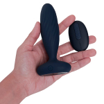 Темно-синяя анальная вибропробка 12см с поступательными движениями Svakom Jordan SA297A