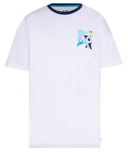 Мужская теннисная футболка Australian Open T-Shirt Camouflage Pocket - white
