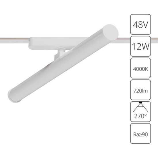 A6165PL-1WH СВЕТИЛЬНИК ПОТОЛОЧНЫЙ RAPID 48В 12Вт 720лм 4000К 90+ 270°