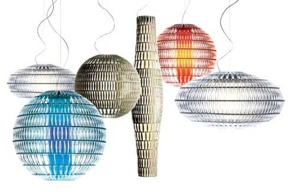 Подвесной дизайнерский светильник  Tropico Vertical by Foscarini (золотой)