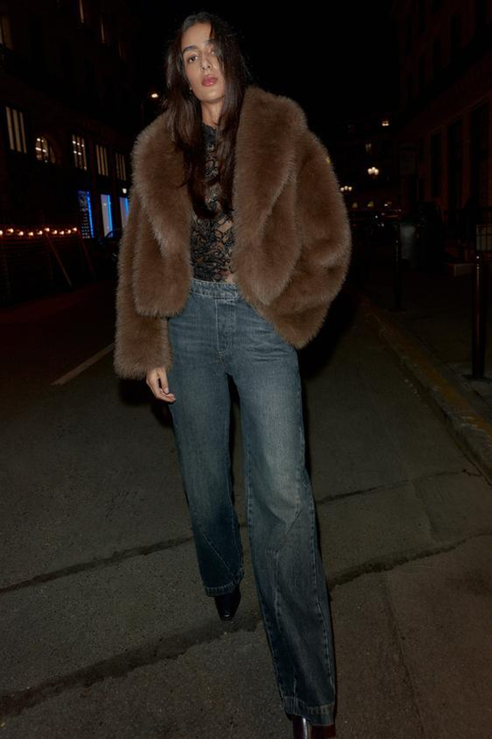 ZARA ДЖИНСЫ Z1975 FLARE СО СРЕДНЕЙ ПОСАДКОЙ И ПУГОВИЦАМИ, СЕРЫЙ/СИНИЙ