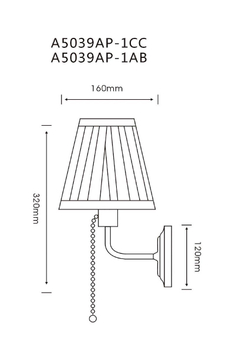 Бра Arte Lamp Marriot A5039AP-1AB