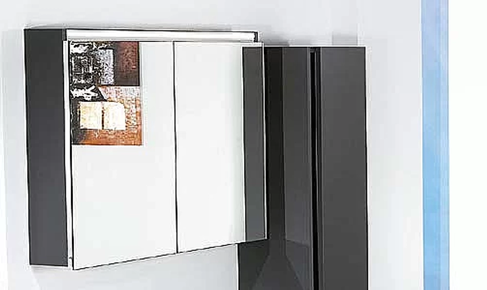 Зеркальный шкаф Armadi Art Vallessi антрацит матовый 80