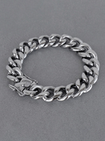 Мужской браслет из стали, застежка - коробочка