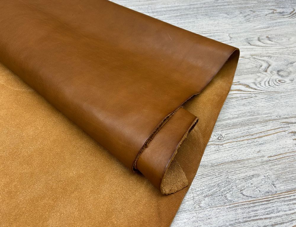Фулон цв. Коньячный / Foulonne Soft Cognac, толщ. 1,5-1,7 мм, натуральная кожа