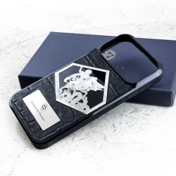 Чехол для iPhone 17 pro max Георгий Победоносец - Euphoria HM Premium - натуральная кожа ювелирный сплав