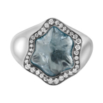 Кольцо с Аквамарином и Бриллиантами, R0030-66/1