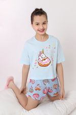 Пижама для девочки Единопончик-3 Виотекс ГОЛУБОЙ