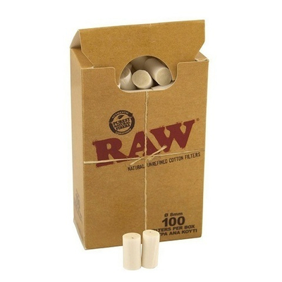 Фильтры для сигарет "RAW" Regular 8mm Хлопок 100шт