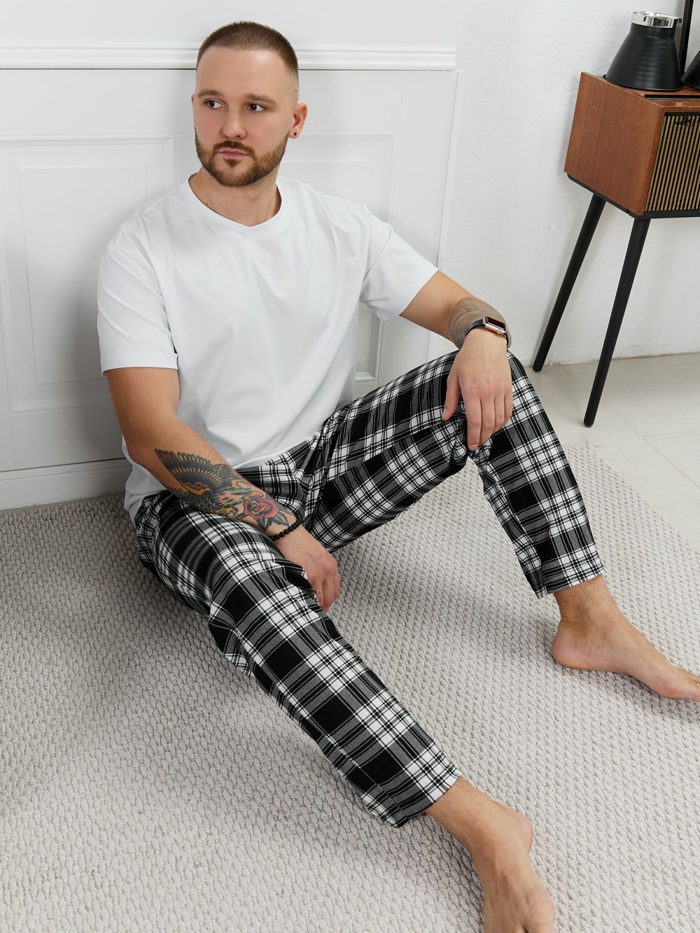 Брюки мужские Тор-1.1 Виотекс КЛЕТКА ЧЕРНАЯ