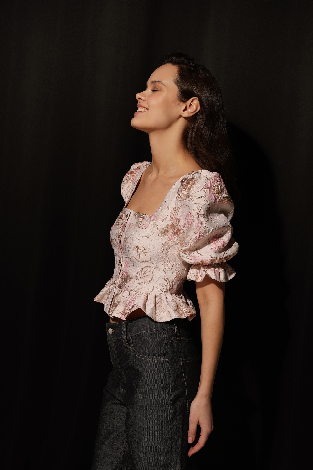 Pink orchid top