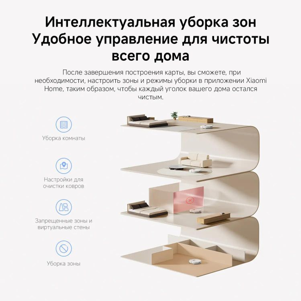 Робот-пылесос Xiaomi H40, 140Вт, белый/белый [bhr07xbeu]