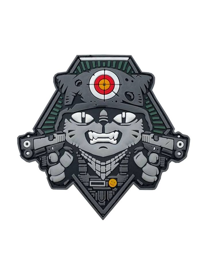 Патч ПВХ Котик спецназ два пистолета