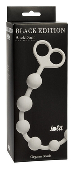 Силиконовая анальная цепочка Orgasm Beads (33,5 см , серый ) (Цвет: серый)