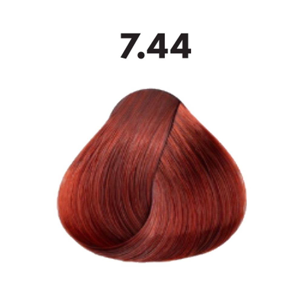 7.44 гель-краска OBRA Glow Gel Color интенсивный медный средне-русый - 60 мл.