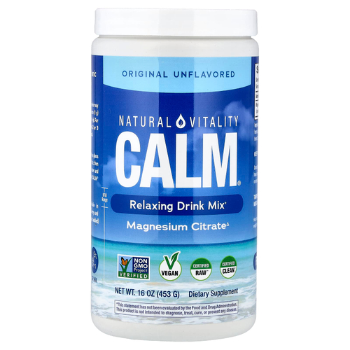 Natural Vitality, CALM®, смесь для приготовления расслабляющих напитков, оригинальный нейтральный вкус, 453 г (16 унций)