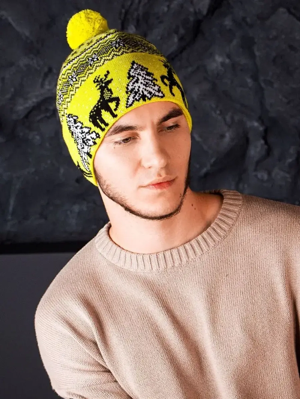 Шапка зимняя вязаная детская