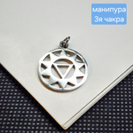 Подвеска манипура, 3я чакра, сталь, 19мм, штучно