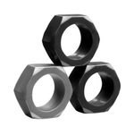 Набор эрекционных колец Tom of Finland – 3 шт., 2,5 см, разноцветные