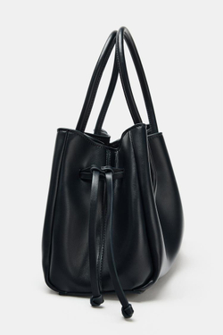 ZARA ГОРОДСКАЯ СУМКА СО СБОРКАМИ, СИНИЙ