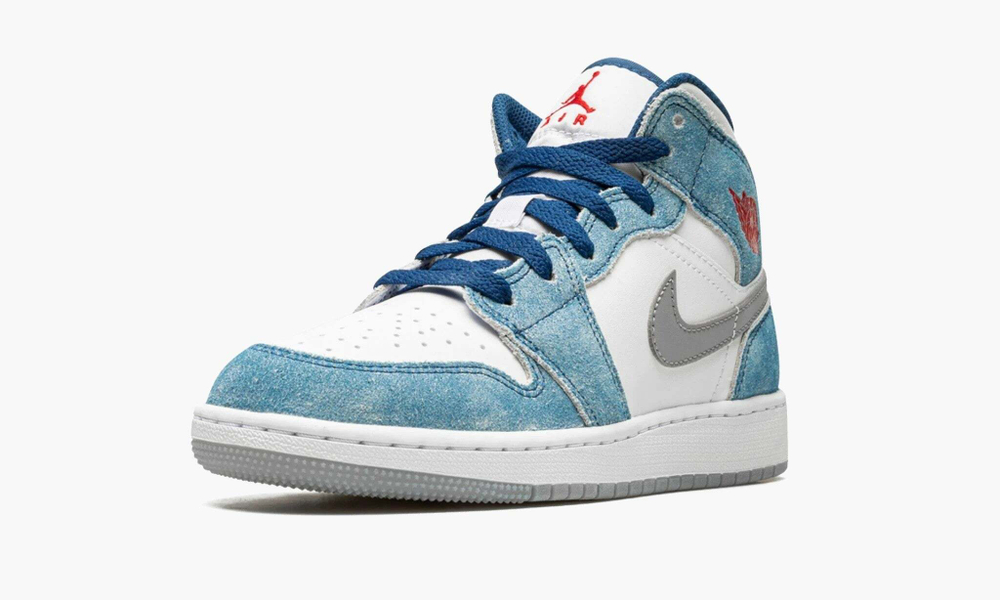 Air Jordan 1 Mid SE GS "French Blue Light Steel"