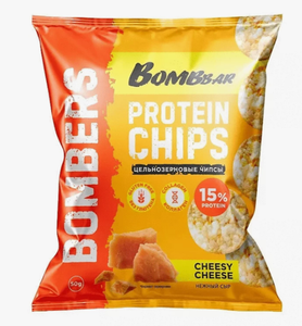 ЧИПСЫ BOMBBAR ПРОТЕИНОВЫЕ СО ВКУСОМ НЕЖНЫЙ СЫР 50ГР