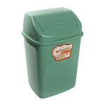 Ведро для мусора»Ромашка»18л с перекидным верхом (Эльфпласт) (Р)