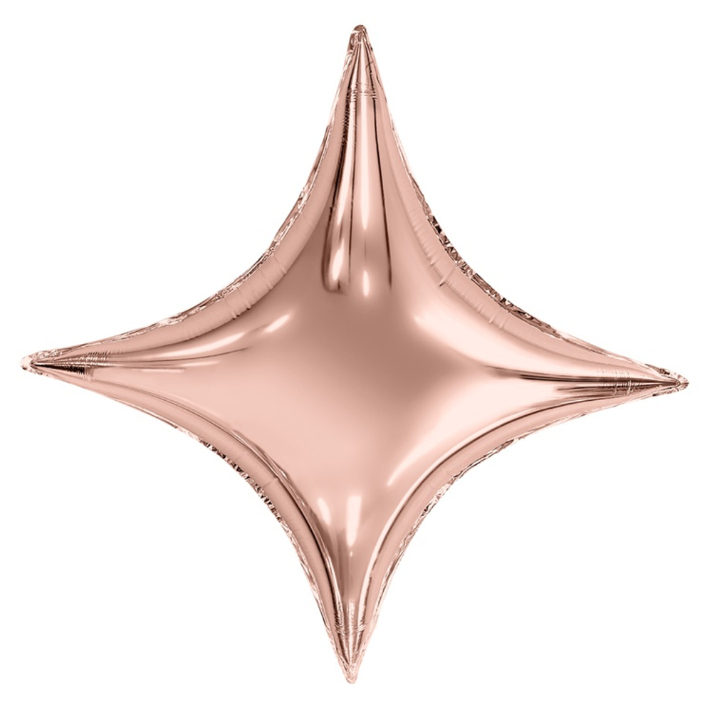 Шар фольгированный Звезда 74 см (Розовое Золото)