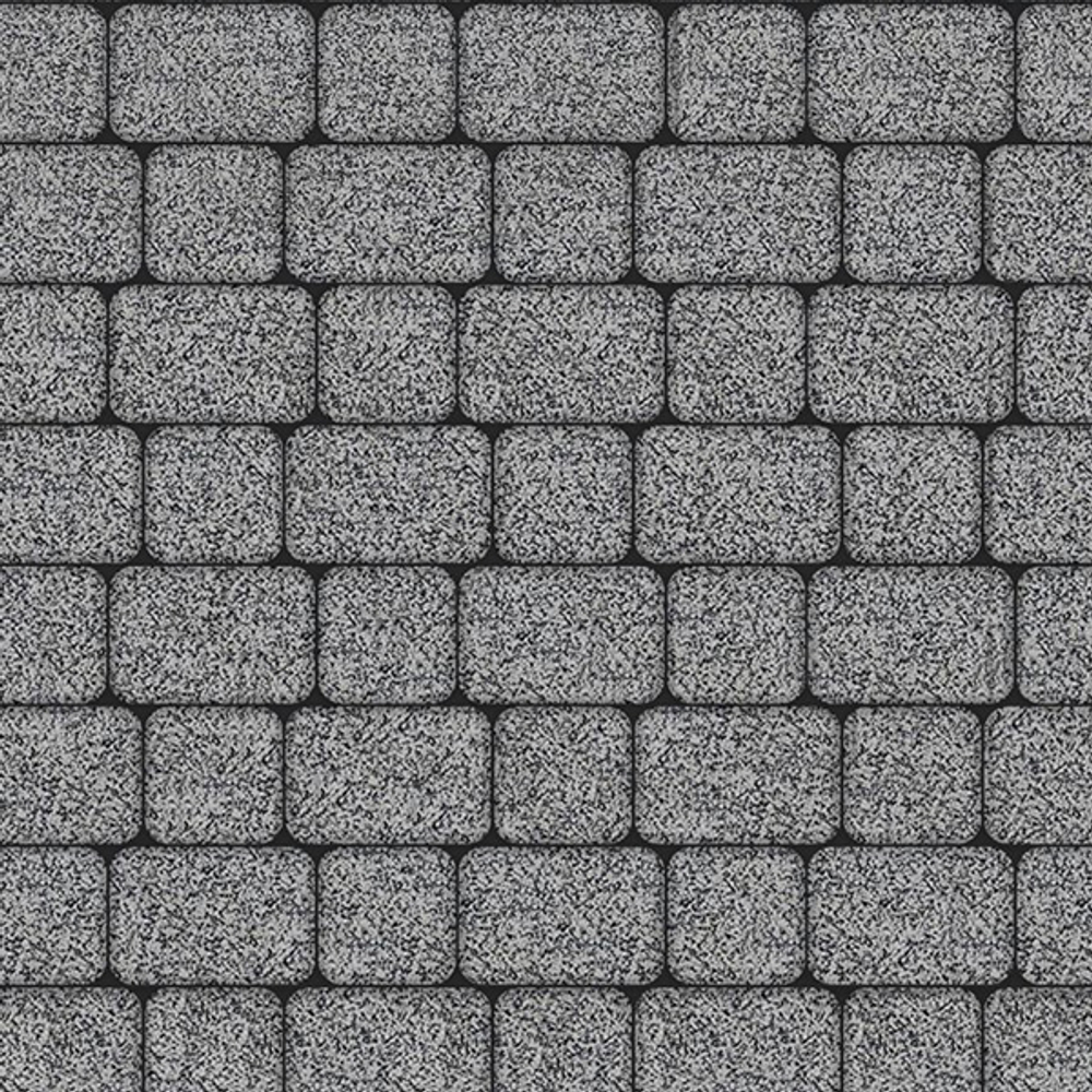 Тротуарная плитка КЛАССИКО - Гранит+ Серый с черным, комплект из 2 видов плит