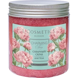 Сахарный скраб для тела с шиммером с экстрактом пиона BLOSSOM Charming Peony, ТМ L'COSMETIC