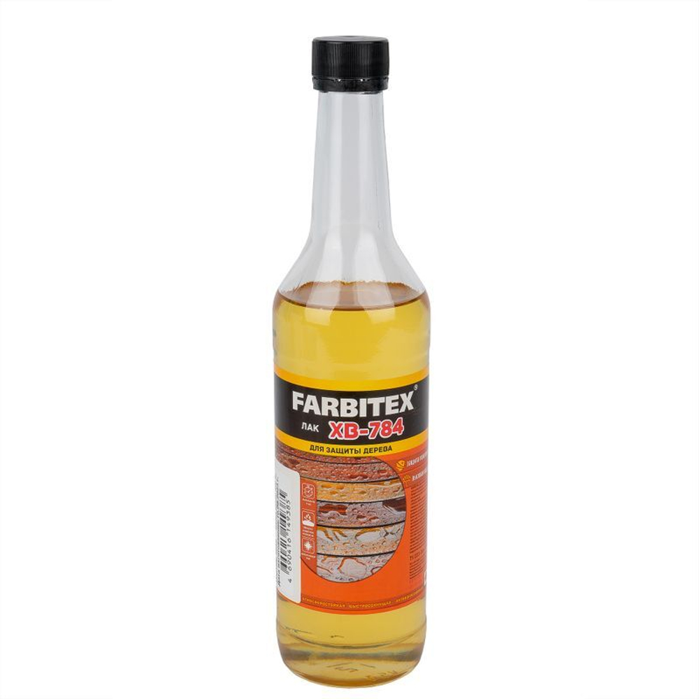 Лак ХВ-784 бесцветный Farbitex 0,5 л