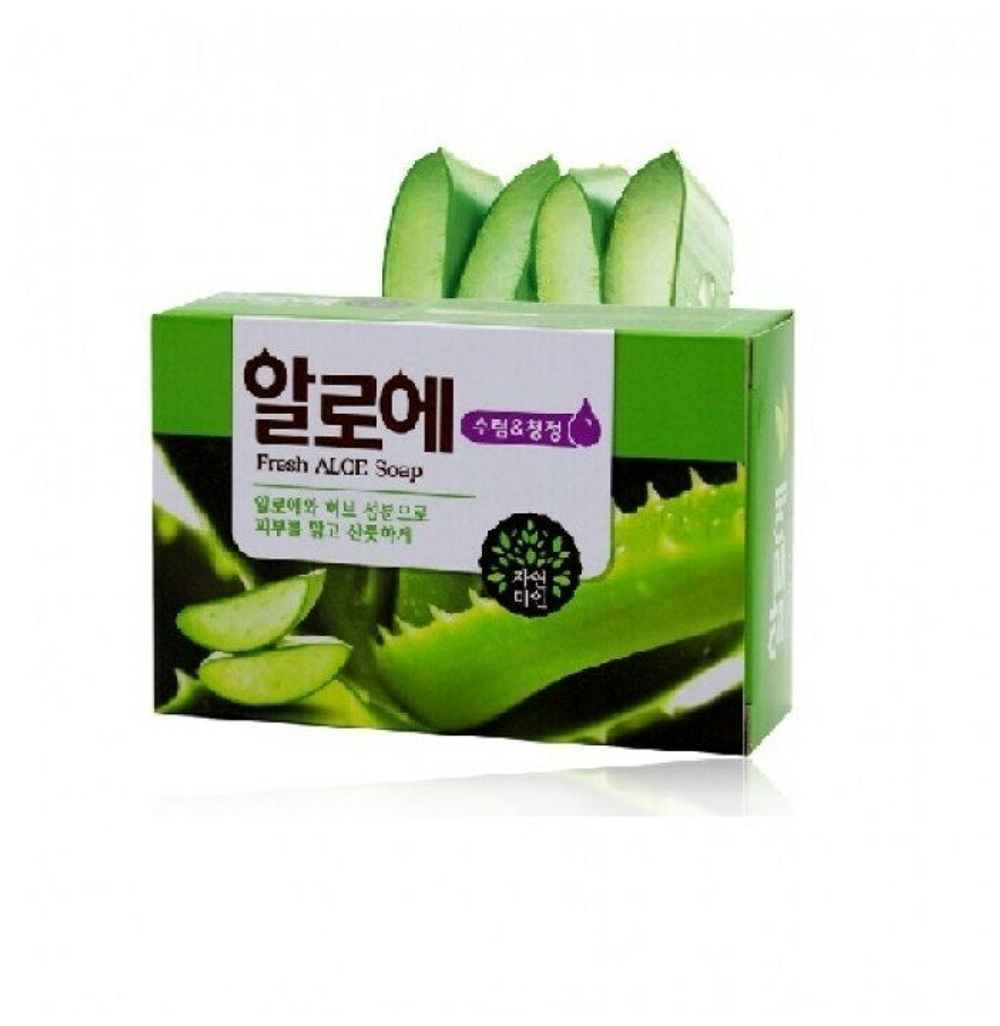 Мыло Mukunghwa Fresh Aloe, для всех типов кожи, с экстрактом алоэ, 100г