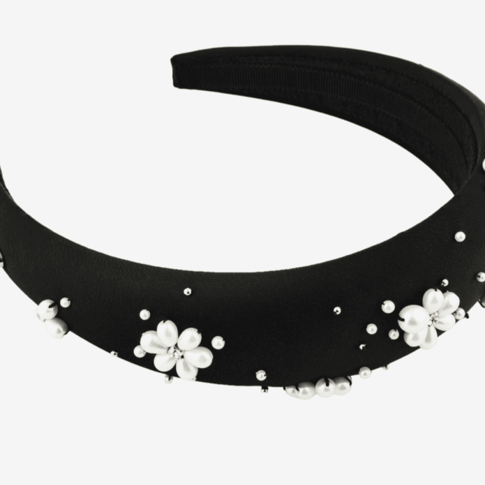 Ободок с жемчужным декором