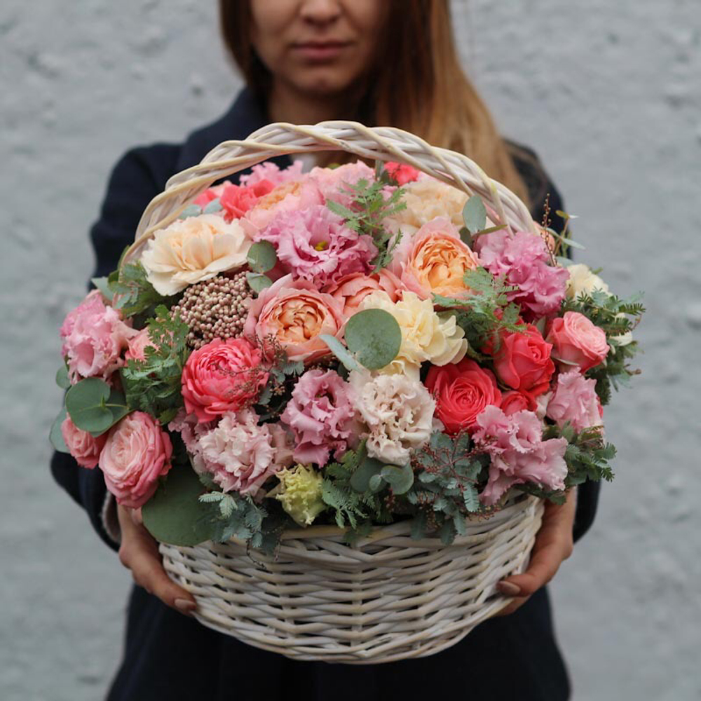 Корзина цветов Экзотика летом🌸