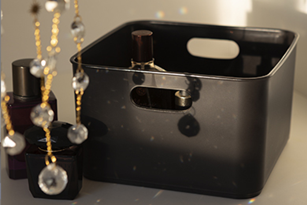 Корзина Agraba, 3.9 л, 20х20х12 см, базальт, пластик