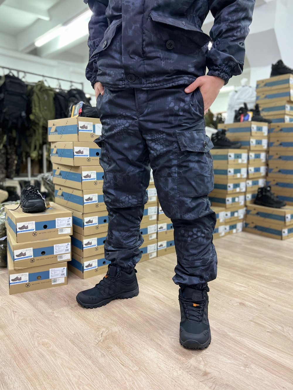 Костюм Горка 5 зима / чёрный питон