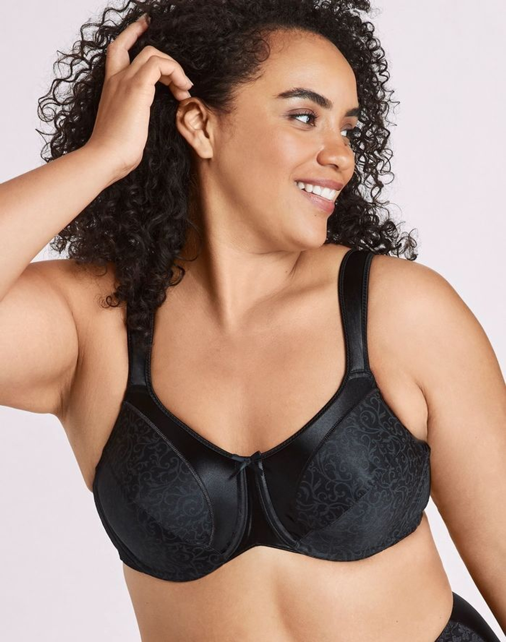 Бюстгальтер–минимайзер Satin Tracings Underwire Minimizer Bra (Размер: 80G) (Цвет: черный)