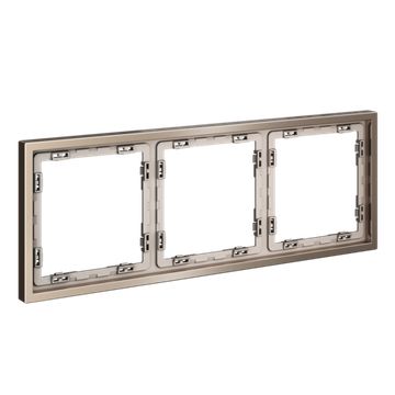 Рамка металлическая на 3 поста, S70 Metal (платина)