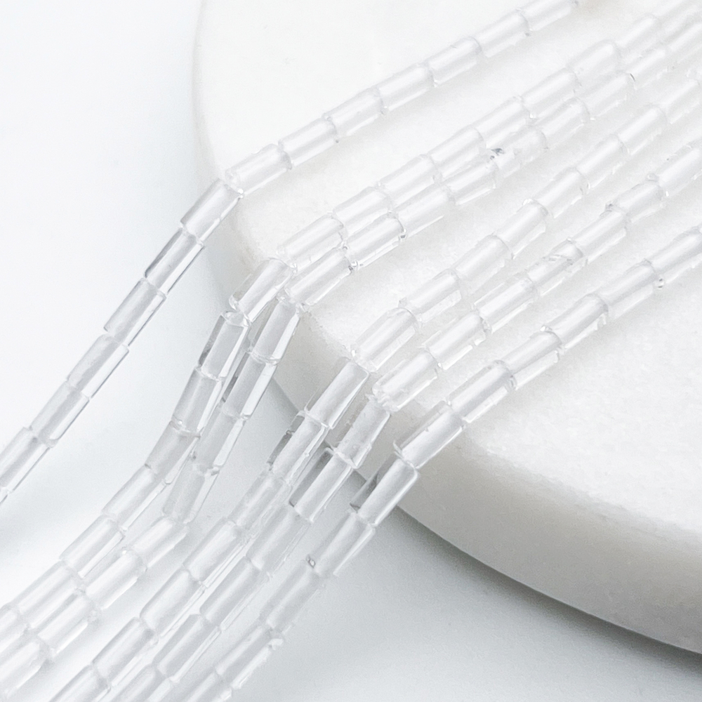 Горный хрусталь бусины, размер около 4,3*2,2 мм, цена за отрезок 19 см (1/2 нити)