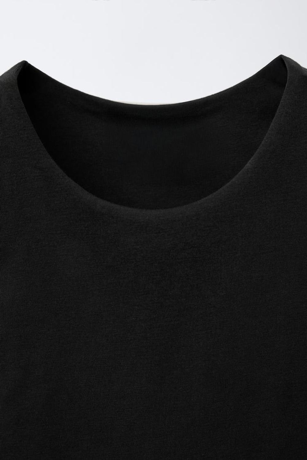 ZARA УКОРОЧЕННЫЙ ТОП НА БРЕТЕЛЯХ, ЧЕРНЫЙ