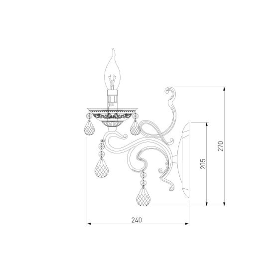 701/1 / настенный светильник /   Strotskis