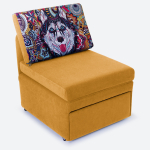 Кресло-кровать "Миник" Dream Yellow, купон "Хаски"
