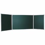 Доска меловая магнитная 100*170/340см, Boardsys, 3 элемента, 5 рабочих поверхностей, зеленая