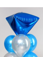 Шар (24"/61 см) Алмаз, Синий 1 шт.