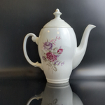 Чайник заварочный с изящными цветами, Wloclawek porcelana, золочение, винтаж Польша, времён СССР 1967-1973 гг